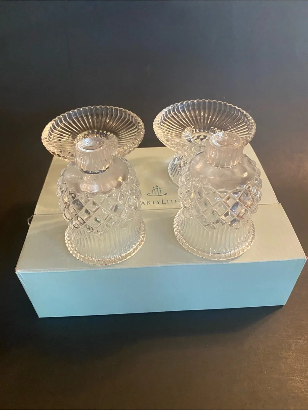 Partylite Votive Candle Holder Set of Two  Original Box Williamsburg Retired - Picture 5 of 8